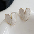 Green Heart Stud Earrings