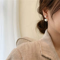 Pearl Heart Stud Earrings