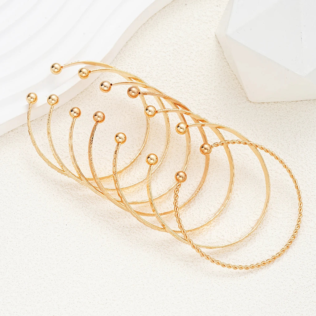 Gold Bangle Bracelet Set