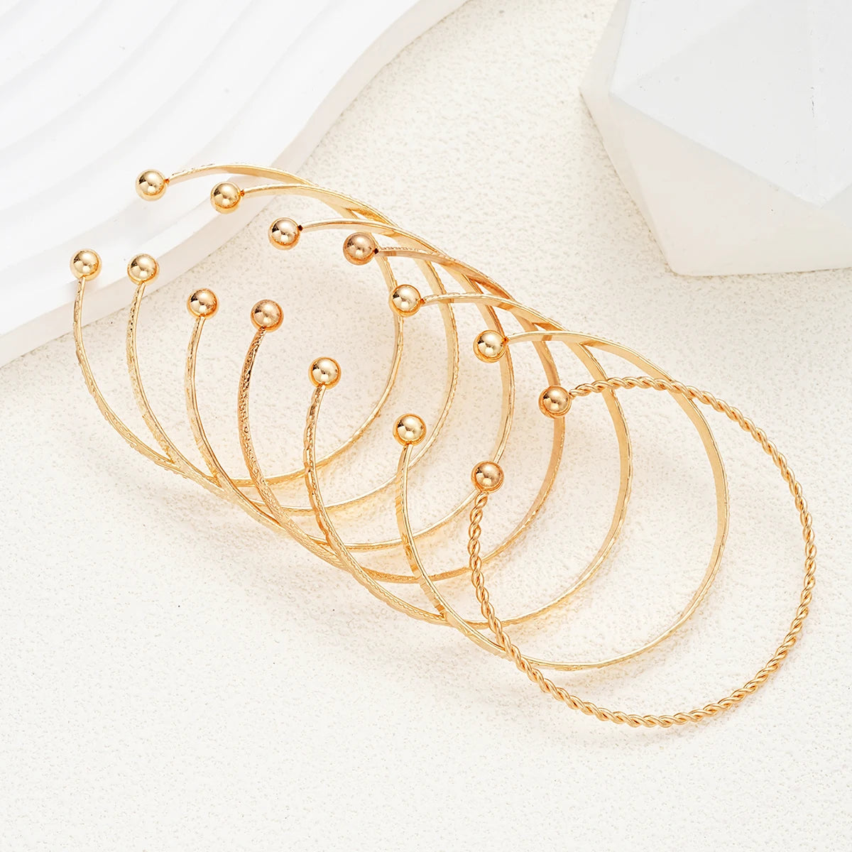 Gold Bangle Bracelet Set
