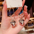 Gold Heart Hoop Earrings