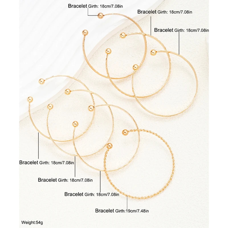Gold Bangle Bracelet Set