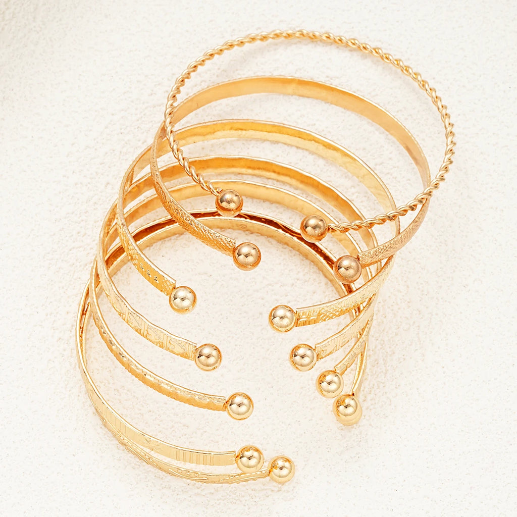 Gold Bangle Bracelet Set