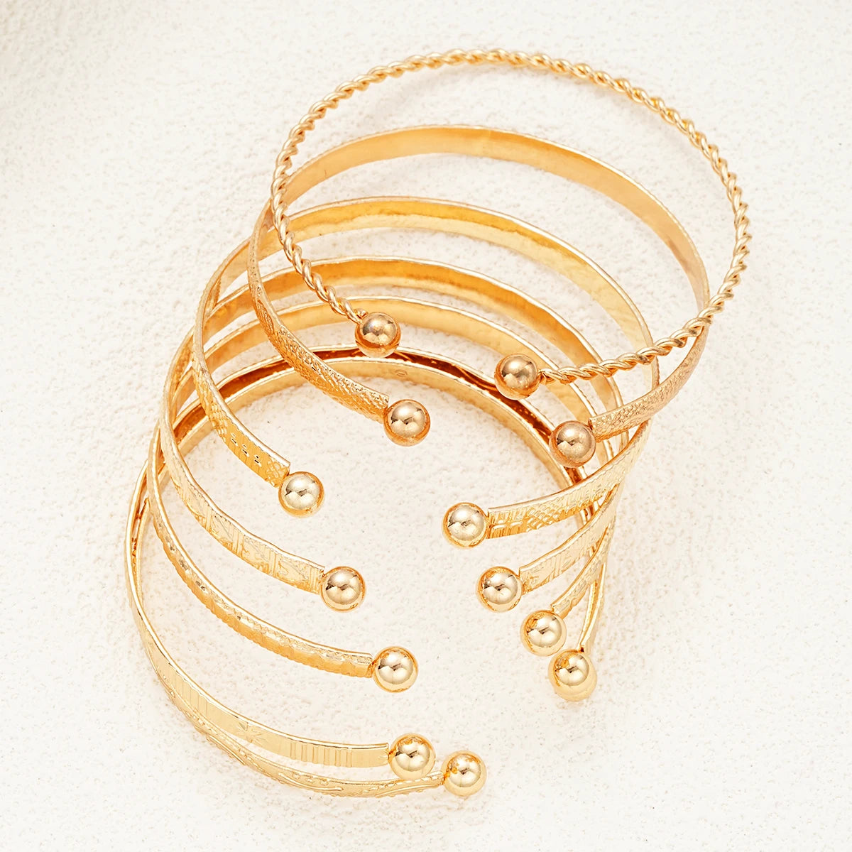 Gold Bangle Bracelet Set