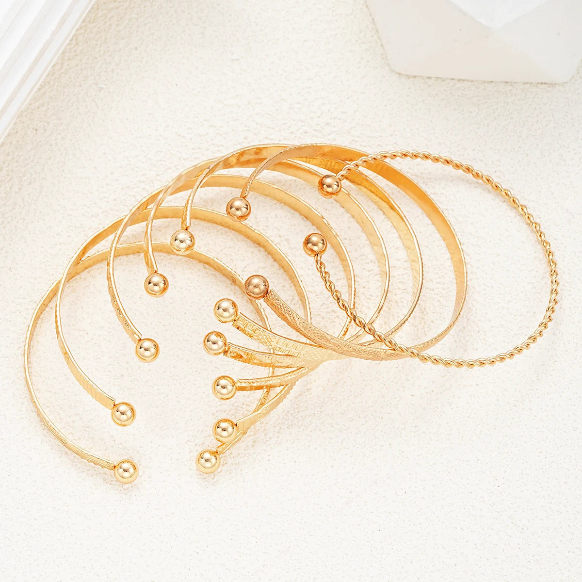 Gold Bangle Bracelet Set